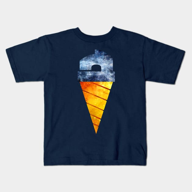 Gurren Lagann Core Drill Galaxy Kids T-Shirt by idkartist